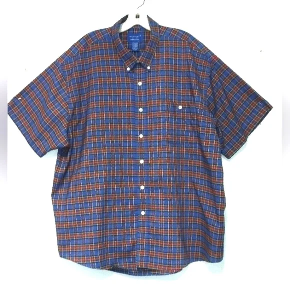 Town craft shirt scotch plaid wrinkle free red blue green white Size XXL - Picture 1 of 4